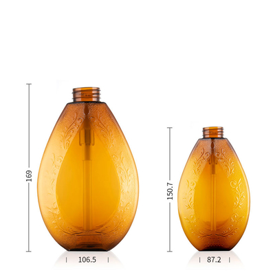 Plastic Liquid Soap Bottles 300ML 520ML Unique Shape With Dispenser Pump