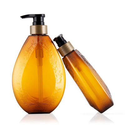 Plastic Liquid Soap Bottles 300ML 520ML Unique Shape With Dispenser Pump