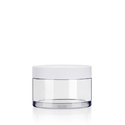 Heavy Wall Crystal PET Plastic Jars 50ml Cosmetic Jars For Facial Mask