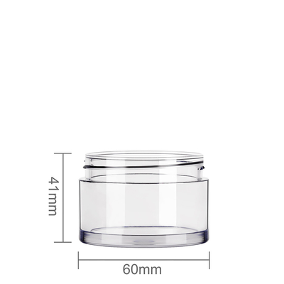 Heavy Wall Crystal PET Plastic Jars 50ml Cosmetic Jars For Facial Mask