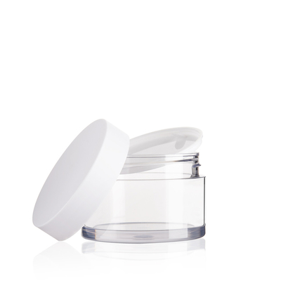Heavy Wall Crystal PET Plastic Jars 50ml Cosmetic Jars For Facial Mask