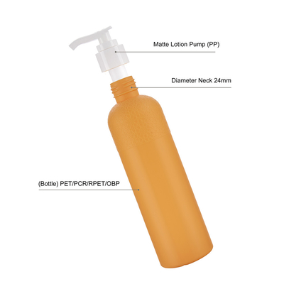 200ML 6.6OZ  Soft Touch Squeeze Bottle With Pump Dispenser For HDPE Shampoo