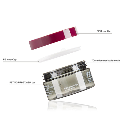 Empty Wide Mouth PET Jars 30ml 100ml Cosmetic Jars With Caps