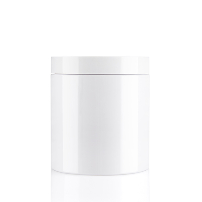 Recyclable White Round Wide Mouth Plastic Jars 500ml Body Scrub Packaging Jars