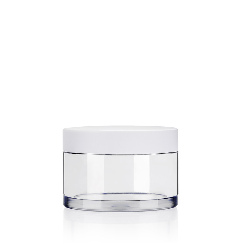 Heavy Wall Crystal PET Plastic Jars 50ml Cosmetic Jars For Facial Mask